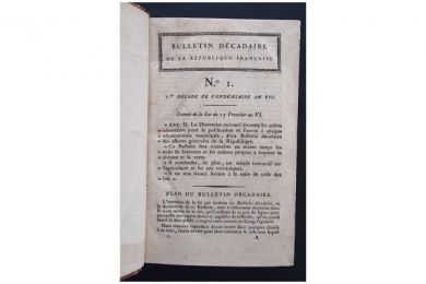 [DIRECTOIRE] Bulletin décadaire de la République française - Prima edizione - Edition-Originale.com