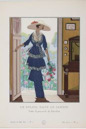 DOEUILLET : Le Soleil dans le jardin. Robe d'après-midi de Doeuillet (pl.51, La Gazette du Bon ton, 1914 n°5) - Erste Ausgabe - Edition-Originale.com