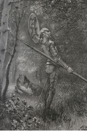 Cervantès, Don Quichotte, Il s'éveilla enfin. Gravure originale sur bois debout. Tome 2, ch.20 - Edition Originale - Edition-Originale.com