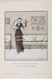 DOUCET : Ah ! Le Beau Guignol... Robe d'après-midi de Doucet (pl.8, La Gazette du Bon ton, 1914 n°1) - Erste Ausgabe - Edition-Originale.com