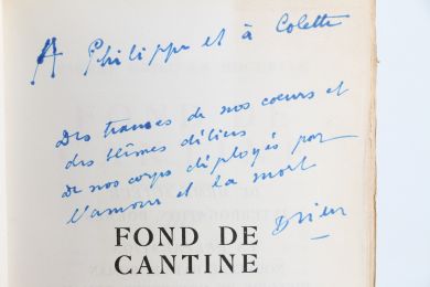 DRIEU LA ROCHELLE : Fond de cantine - Signiert, Erste Ausgabe - Edition-Originale.com