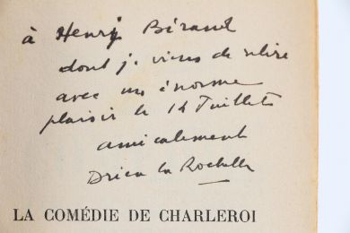 DRIEU LA ROCHELLE : La comédie de Charleroi - Autographe, Edition Originale - Edition-Originale.com