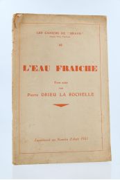 DRIEU LA ROCHELLE : L'eau fraîche - Prima edizione - Edition-Originale.com