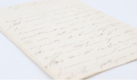 DROUET : Lettre d'amour autographe inédite signée adressée à son amant Victor Hugo, le lendemain de sa plaidoierie défendant son fils Charles - Signed book, First edition - Edition-Originale.com