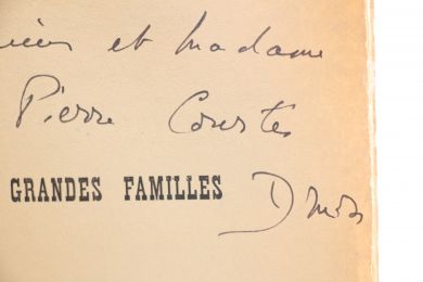 DRUON : Les grandes Familles - Autographe, Edition Originale - Edition-Originale.com