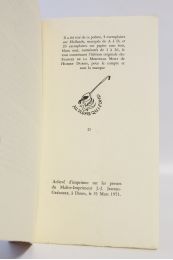 DUBOIS : Stances de la mortelle mort - First edition - Edition-Originale.com