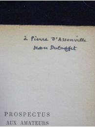 DUBUFFET : Prospectus aux amateurs de tout genre - Signiert, Erste Ausgabe - Edition-Originale.com