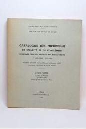 DUCHEIN : Catalogue de microfilms de sécurité et de complément conservés dans les archives des départements (Ier supplément : 1955-1958) - Edition Originale - Edition-Originale.com