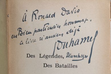 DUHAMEL : Des légendes, des batailles - Autographe, Edition Originale - Edition-Originale.com