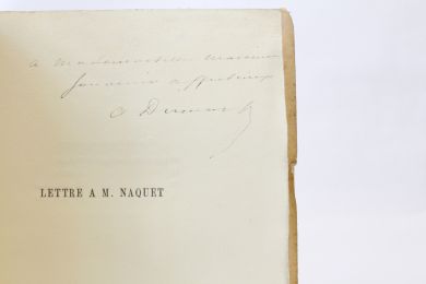 DUMAS FILS : Lettre à M. Naquet - Signed book, First edition - Edition-Originale.com