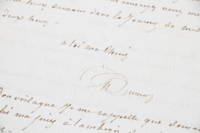 DUMAS : Lettre autographe signée à son amante Marie Richon : 