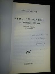 DUMEZIL : Apollon sonore et autres essais. Esquisses de mythologie - Signed book, First edition - Edition-Originale.com