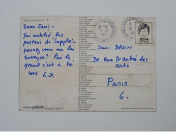DURRELL : Carte postale autographe signée adressée à Jani Brun - Autographe, Edition Originale - Edition-Originale.com