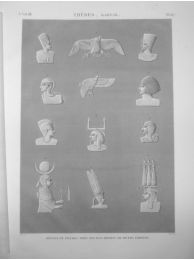 DESCRIPTION DE L'EGYPTE.  Thèbes. Karnak. Détails de figures tirés des bas-reliefs de divers édifices. (ANTIQUITES, volume III, planche 67) - Erste Ausgabe - Edition-Originale.com
