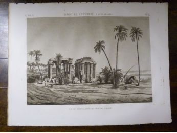 DESCRIPTION DE L'EGYPTE.  Qâou el Kebyreh (Antaeopolis). Vue du temple, prise du côté de l'Ouest. (ANTIQUITES, volume IV, planche 39) - First edition - Edition-Originale.com