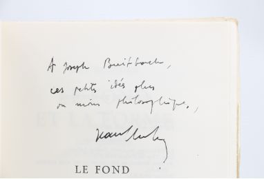 DUTOURD : Le fond et la forme I & II - Autographe, Edition Originale - Edition-Originale.com