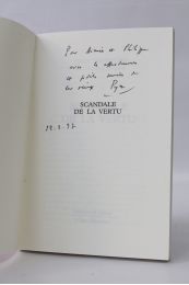 DUTOURD : Scandale de la vertu - Autographe, Edition Originale - Edition-Originale.com