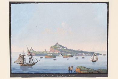[ECOLE NAPOLITAINE] Vue de l'île de Capri - Signed book, First edition - Edition-Originale.com