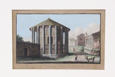 [ECOLE NAPOLITAINE] Vue du temple de Vesta et de la fortune virile - Signed book, First edition - Edition-Originale.com