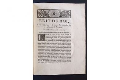 [EDITS] Edits ; lettres patentes ; Declarations ; Arrests...  - First edition - Edition-Originale.com