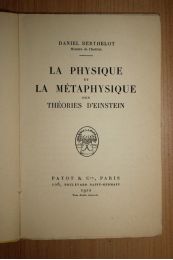 EINSTEIN : La physique et la métaphysique des théories d'Einstein - First edition - Edition-Originale.com