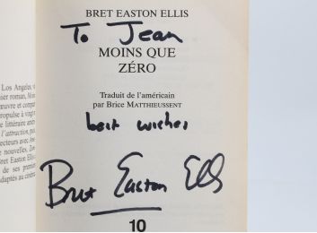 ELLIS : Moins que zéro - Autographe - Edition-Originale.com