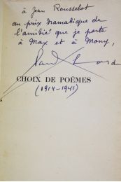 ELUARD : Choix de poèmes - Autographe, Edition Originale - Edition-Originale.com