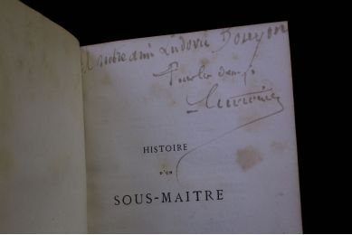 ERCKMANN-CHATRIAN : Histoire d'un sous-maître - Autographe, Edition Originale - Edition-Originale.com