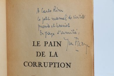 FARGE : Le pain de la corruption - Autographe, Edition Originale - Edition-Originale.com
