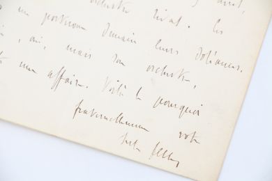 FERRY : Lettre autographe signée à une amie à propos de la difficulté d'organiser un concert du compositeur et pianiste Anton Rubinstein alors en tournée en France - Signed book, First edition - Edition-Originale.com
