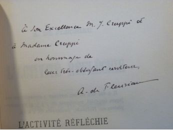 FLEURIAU : L'activité réfléchie - Autographe, Edition Originale - Edition-Originale.com