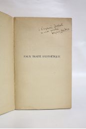 FONDANE : Faux traité d'esthétique - Libro autografato, Prima edizione - Edition-Originale.com