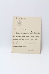 FORAIN : Lettre autographe signée  - Signiert, Erste Ausgabe - Edition-Originale.com
