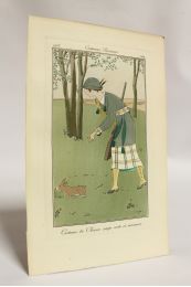Costumes parisiens. Costume de chasse serge verte et écossaise (pl.109, Journal des Dames et des Modes, 1913 n°48) - Erste Ausgabe - Edition-Originale.com