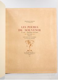 FRANCE : Les Poèmes du souvenir - Autographe, Edition Originale - Edition-Originale.com
