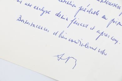 FRENAUD : Lettre autographe datée et signée à Georges Raillard: 