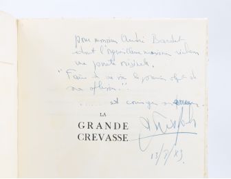 FRISON-ROCHE : La grande crevasse - Libro autografato - Edition-Originale.com