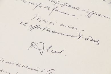 GANCE : Lettre autographe signée adressée à Carlo Rim concernant Nelly Kaplan et la femme d'Abel Gance : 