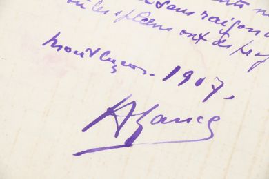 GANCE : Poème autographe de jeunesse daté et signé d'Abel Gance intitulé 