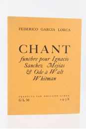 GARCIA LORCA : Chant funèbre pour Ignacio Sanchez Mejias et ode à Walt Whitman - Erste Ausgabe - Edition-Originale.com