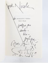 GARY : Le manuscrit perdu - Gary/Ajar - Libro autografato, Prima edizione - Edition-Originale.com