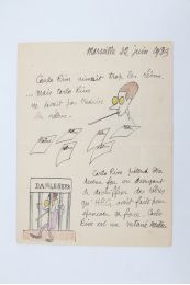 GASSIER : Humoristique lettre autographe signée à son grand ami Carlo Rim enrichie de trois dessins originaux en couleurs - Signed book, First edition - Edition-Originale.com