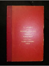 GAUGIRAN : Mémoires couronnés : Troupeau, Reboisement, 1886-1888, Vaches laitières, 1893 - Prima edizione - Edition-Originale.com