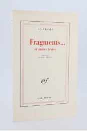 GENET : Fragments... et autres textes - Edition Originale - Edition-Originale.com