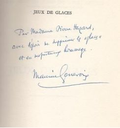 GENEVOIX : Jeux de glaces - Libro autografato, Prima edizione - Edition-Originale.com