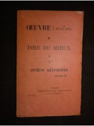 GHIL : Dire du mieux V : L'ordre altruiste, volume II - Erste Ausgabe - Edition-Originale.com
