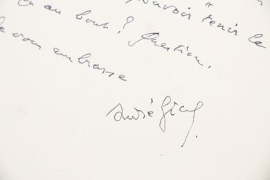 GIDE : Lettre autographe adressée à Pierre de Massot lui rappelant leur amitié commune pour André Suarès : 
