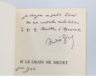 GIDE : Si le grain ne meurt - Autographe, Edition Originale - Edition-Originale.com