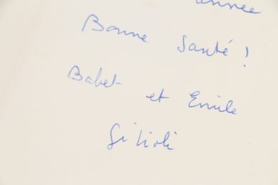 GILIOLI : Carte de voeux lithographiée dédicacée à Georges Raillard - Signiert, Erste Ausgabe - Edition-Originale.com