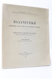GINOUVES : Recherches sur le bain dans l'antiquité grecque - Erste Ausgabe - Edition-Originale.com